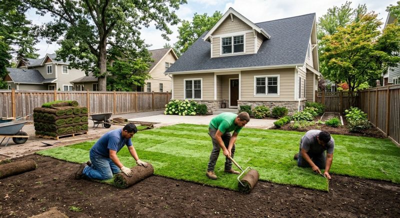 Yard Sod Installation in Rockwall, TX