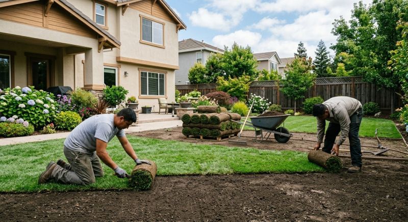 Yard Sod Replacement in Rockwall, TX
